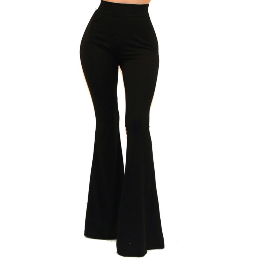 ☀️Boho High Waisted Bell Bottom Pants - Picture 1 of 3